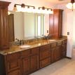 Bathroom After, Granite counter tops, bathroom remodel, new sinks, new faucets