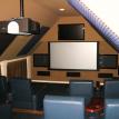 Custom theater rooms, Projection screens and projectors, custom theater seating